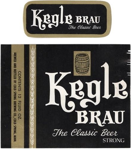 1970 Kegle Brau Beer 12oz Cold Spring Minnesota