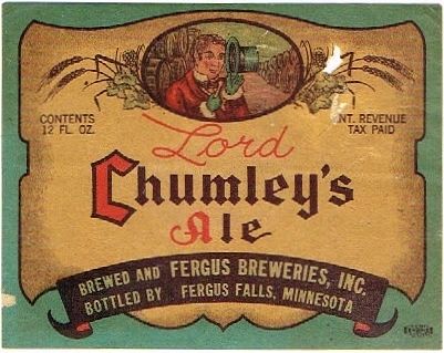 1942 Lord Chumley's Ale 12oz CS83-10 Fergus Falls Minnesota