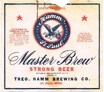 1939 Master Brew Beer 12oz CS100-03 Saint Paul Minnesota