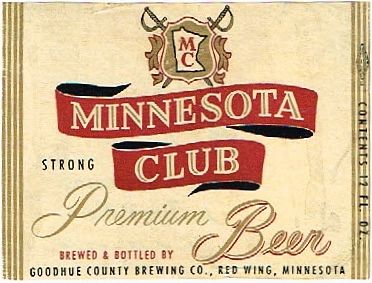 1951 Minnesota Club Beer 12oz CS95-02 Red Wing Minnesota