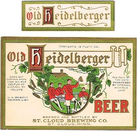 1933 Old Heidelberger Beer 12oz CS96-13 Saint Cloud Minnesota