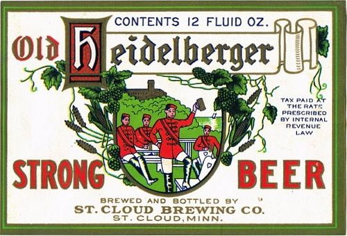 1935 Old Heidelberger Beer 12oz CS96-13V Saint Cloud Minnesota