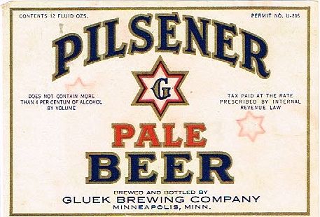 1933 Pilsener Pale Beer 12oz CS88-16 Minneapolis Minnesota