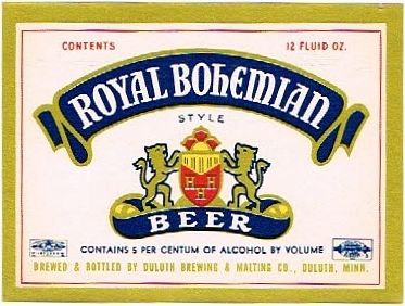 1950 Royal Bohemian Beer 12oz Duluth Minnesota
