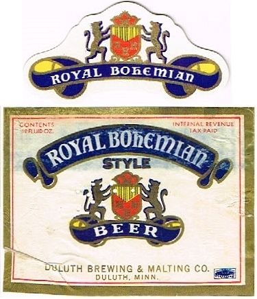 1944 Royal Bohemian Beer 12oz CS77-23 Duluth Minnesota