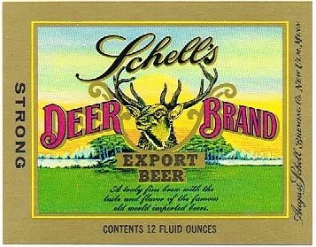 1980 Schell's Deer Brand Beer 12oz New Ulm Minnesota