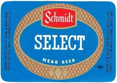 1962 Schmidt Select Near Beer 12oz Saint Paul Minnesota