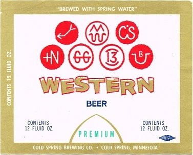 1969 Western Beer 12oz Cold Spring Minnesota