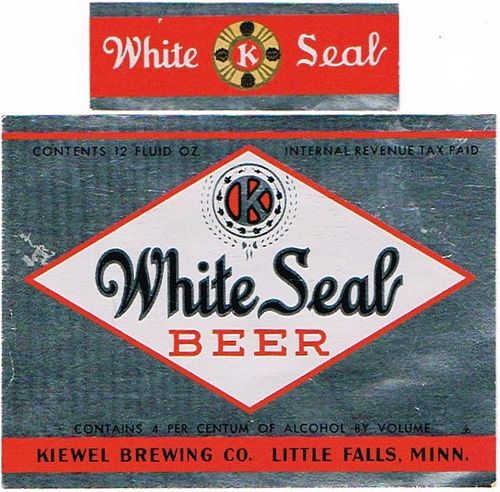 1946 White Seal Beer 12oz CS85-4 Little Falls Minnesota