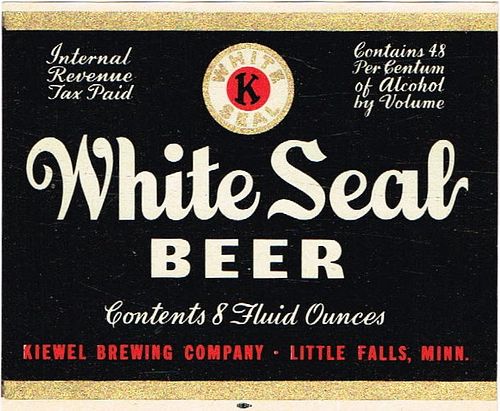 1938 White Seal Beer 8oz CS85-7 Little Falls Minnesota