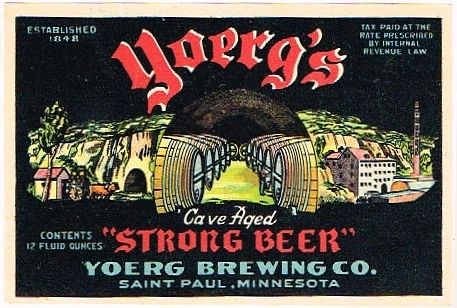 1936 Yoerg's Beer 12oz CS102-17V Saint Paul Minnesota