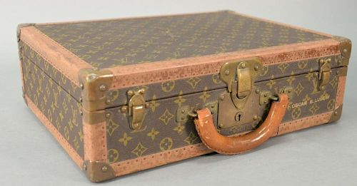 Vintage Louis Vuitton suitcase #871355, Crouch & Fitzgerald N.Y. 13 1/2" x 17 3/4" x 5 3/4" sold at auction on 25th March | Bidsquare