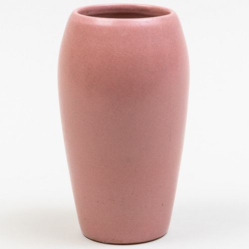 Marblehead Pink Glazed Pottery Vase
