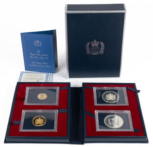 1977 ROYAL SILVER JUBILEE GOLD AND SILVER PROOF SET