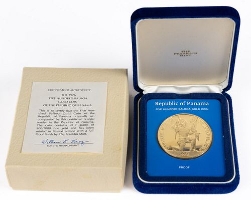 1976 PANAMA 500 BALBOA GOLD COIN