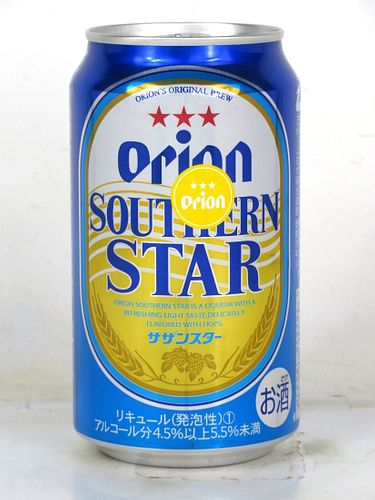 2019 Orion Southern Star Beer (light blue) 12oz Can Japan