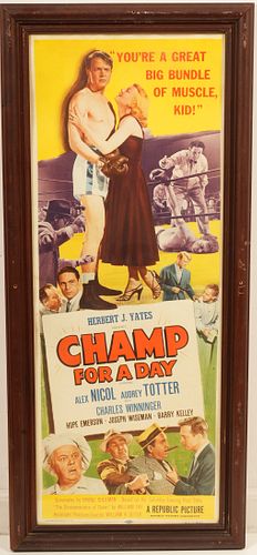 Original Champ For A Day Movie Poster 