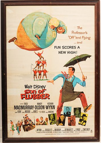 Original 1962 Son Of Flubber Movie Poster 