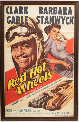 Original 1961 Red Hot Wheels Movie Poster 