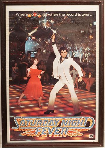 Original 1977 Saturday Night Fever Movie Poster 