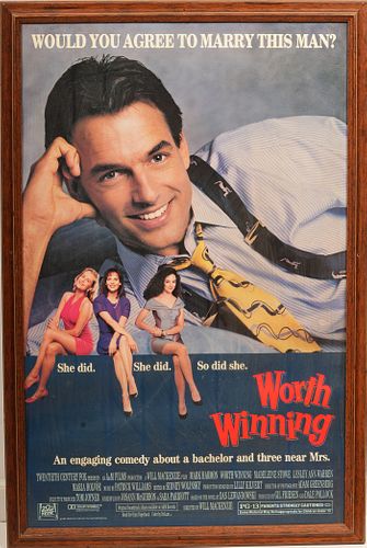 Original 1989 Worth Winning Movie Poster 