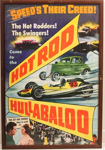 Original Hot Rod Hullabaloo Movie Poster 