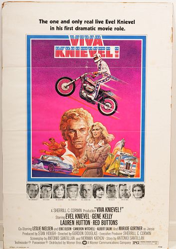 Original 1977 Viva Knievel Movie Poster 