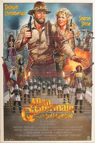 Original 1987 Allan Quatermain And The Lost City Of Gold Movie Poster 
