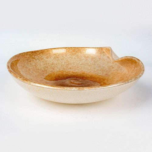 Murano Glass Bowl with Bronze Speckling, Alfredo Barbini