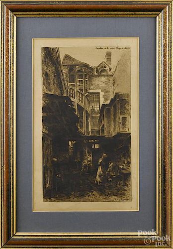 Two etchings, one titled Colmar and signed Z. M. Francois, 1932, numbered 18/50, 9 1/2'' x 7''