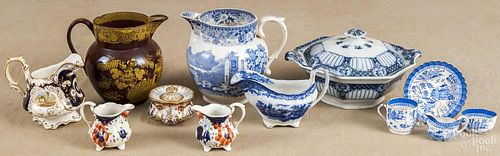 Group of miscellaneous porcelain, 19th/20th c., to include transferware, Gaudy ironstone, etc.
