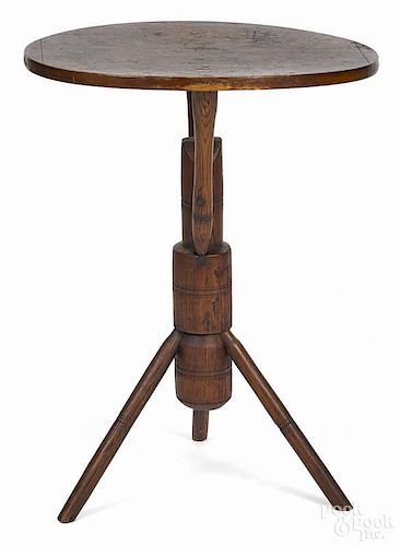 Pennsylvania primitive pine candlestand, early 19th c., 27 1/4'' h., 20 3/4'' w.