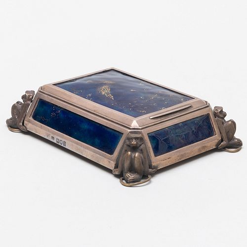 Aesthetic Silver and Enamel Table Box