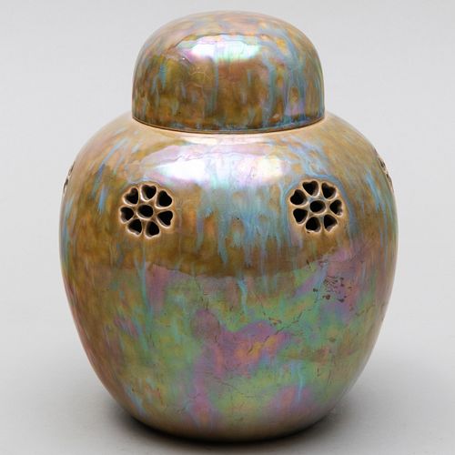 John Ruskin Luster Porcelain Potpourri Jar and Cover