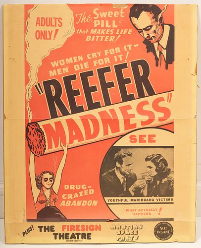 Original 1972 Reefer Madness Movie Poster 