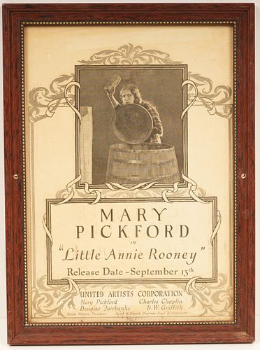 Mary Prickford "Little Annie Rooney" Movie Poster 