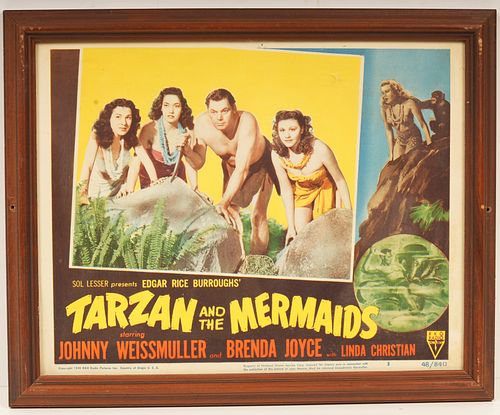 Original 1948 Tarzan And The Mermaids Movie Poster 