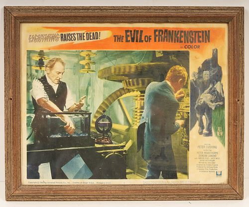 Original 1964 The Evil Of Frankenstein Movie Poster 