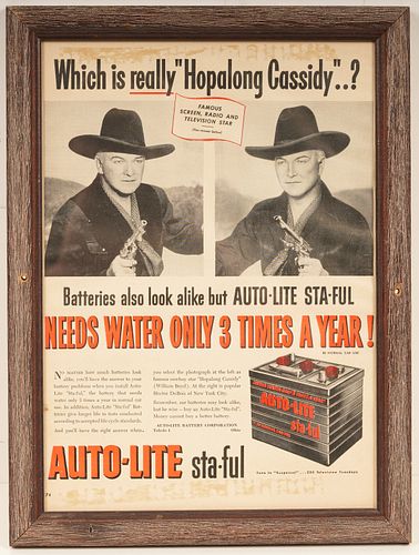 Auto-Lite Battery Ad Poster 