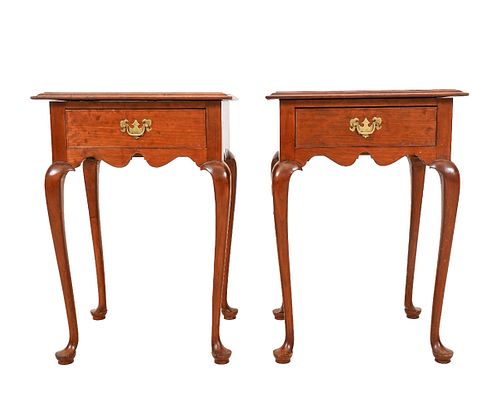 PAIR QUEEN ANNE STYLE TABLES