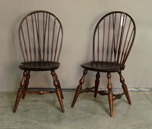 Set of six Wallace Nutting windsor dining chairs,r