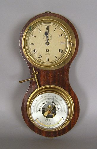 Ellicott ship's clock, together with a Hattori bar