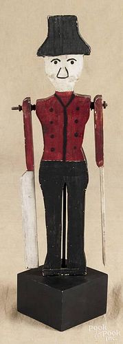 Carved and painted whirligig, early 20th c., 14 1/2'' h.