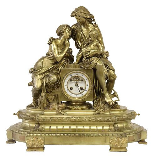 FRENCH ORMOLU CLOCK AFTER CARRIER-BELLEUSE