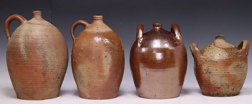 (4) FRENCH PROVINCIAL STONEWARE POTTERY VESSELS