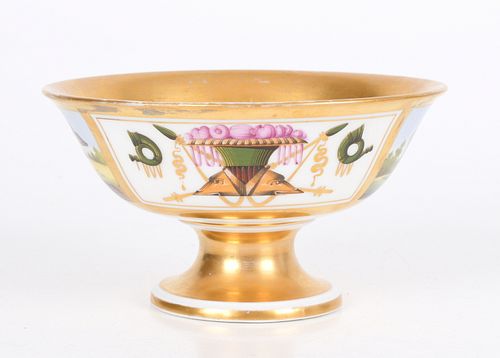 Old Paris Porcelain Bowl, Animal Decoration