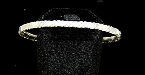 .925 Sterling Silver Flat Braid Cuff Bracelet 