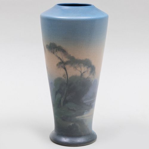 Large Rookwood Pottery Vase Decorated by Frederick Rothenbusch