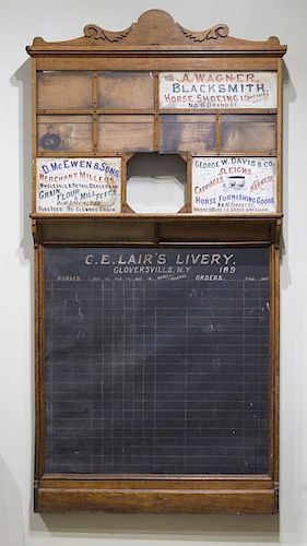 AMERICAN LIVERY SIGN, C.E. LAIR'S LIVERY, GLOVERSVILLE, NY