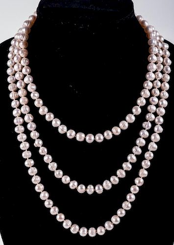 Freshwater Pearl Necklace, 65" Rope Length